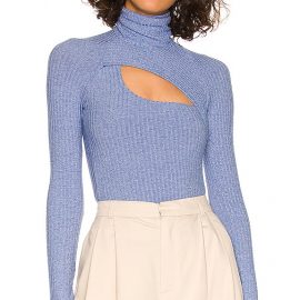 ALIX NYC Carder Bodysuit in Blue. Size M, S.