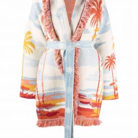 Alanui Riding the Waves belted cardigan - Neutrals