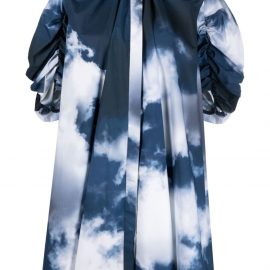 Alexander McQueen Blue Sky puff-sleeved dress
