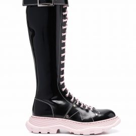 Alexander McQueen Tread knee-high boots - Black