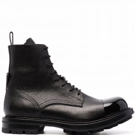 Alexander McQueen Wander lace-up leather boots - Black