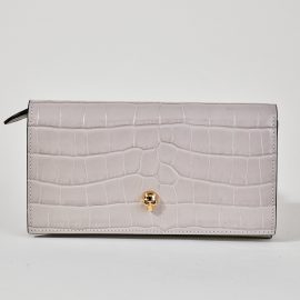 Alexander McQueen Women's Flap Continental Grey Wallet - Atterley