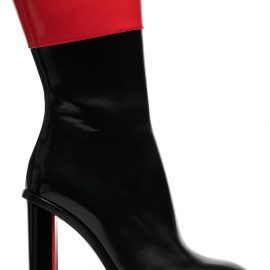 Alexander McQueen black and red hybrid 105 leather boots