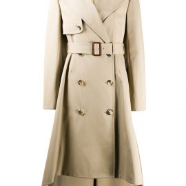 Alexander McQueen button-front trench coat - Brown