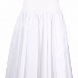 Alexander McQueen corset-waist hybrid midi skirt - White
