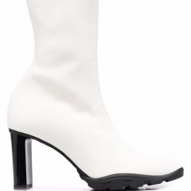 Alexander McQueen leather mid-calf 90mm boots - White