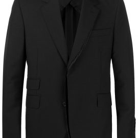 Alexander McQueen pinstripe panelled suit jacket - Black