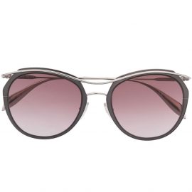 Alexander McQueen round tinted sunglasses - Silver