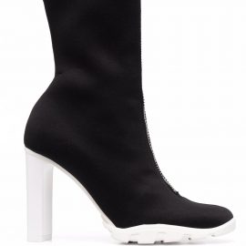 Alexander McQueen zip-up sock-style boots - Black
