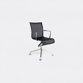 Alias Seating - 'Meetingframe 44' chair, aluminium in Black aluminium / PVC covered polyes
