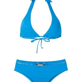 Amir Slama metallic embellishment bikini set - Blue