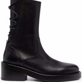 Ann Demeulemeester rear lace-up boots - Black