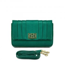 Anya Hindmarch Mini Gracie Green Leather Shoulder Bag