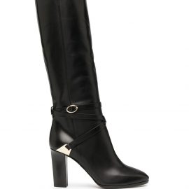 Aquazzura Saddle leather boots - Black