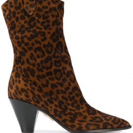 Aquazzura animal print western-inspired boots - Brown