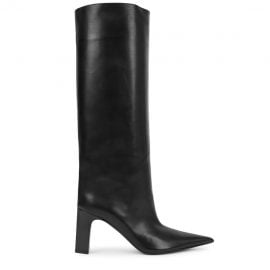 Balenciaga Blade 90 Black Leather Knee-high Boots
