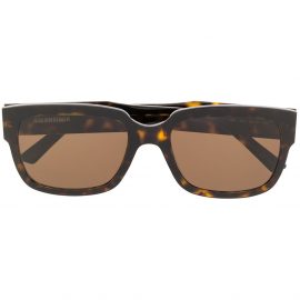 Balenciaga Eyewear Flat D-frame sunglasses - Brown