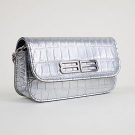 Balenciaga Women's Gossip Silver Wallet On Chain - Atterley