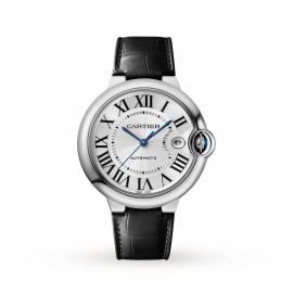 Ballon Bleu De Cartier Watch, 40mm, Automatic Movement, Steel, Leather