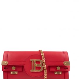 Balmain Smooth Red Leather B-buzz 23 Clutch Bag