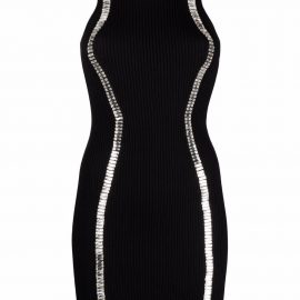 Balmain crystal embellished mini dress - Black