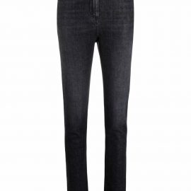 Balmain high-waisted button-detail denim jeans - Black