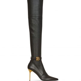 Balmain thigh-high stiletto boots - Black