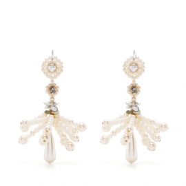 Biyan pearl-detail chandelier earrings - Neutrals