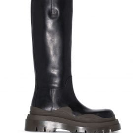 Bottega Veneta BV Tire knee-high leather boots - Black
