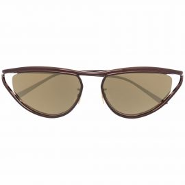 Bottega Veneta Eyewear angular cat-eye frame sunglasses - Brown