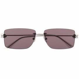 Bottega Veneta Eyewear square tinted sunglasses - Silver