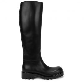 Bottega Veneta Strut Black Leather Knee-high Boots