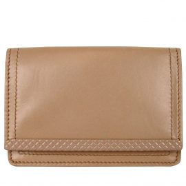 Bottega Veneta Women's Coin Purse Peach Leather Card Holder Wallet 310531 6702 - Atterley