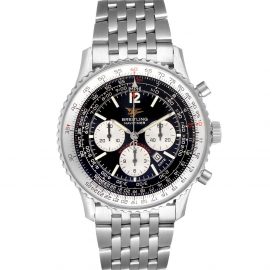 Breitling Black Stainless Steel Navitimer 50th Anniversary A41322 Men's Wristwatch 43 MM