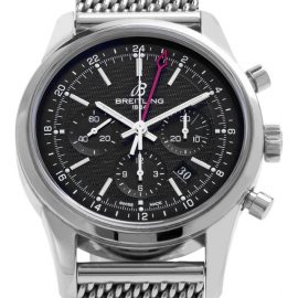 Breitling Transocean Chronograph GMT AB045112.BC67.154A, Baton, 2017, Very Good, Case material Steel, Bracelet material: Steel