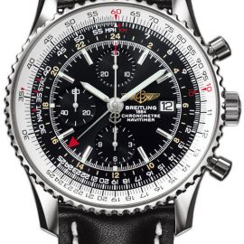 Breitling Watch Navitimer 1 Chronograph GMT 46 Leather Tang Type