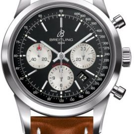 Breitling Watch Transocean Chronograph Leather Tang Type