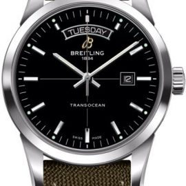 Breitling Watch Transocean Day Date Military Tang Type
