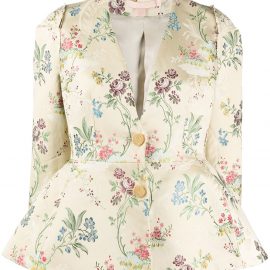 Brock Collection floral-jacquard jacket - Neutrals