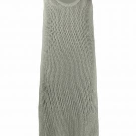 Brunello Cucinelli sleeveless open-knit mini dress - Green
