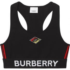 Burberry logo stretch jersey bra - Black