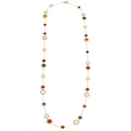 Bvlgari Bvlgari Multi Gemstones 18K Rose Gold Long Necklace