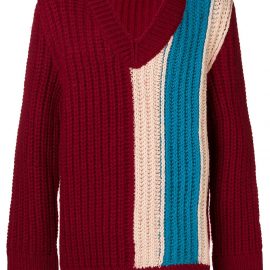 Calvin Klein 205W39nyc oversized chunky stripe sweater - Red