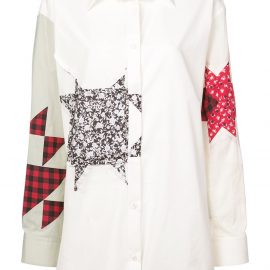 Calvin Klein 205W39nyc patchwork shirt - White
