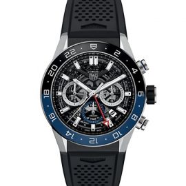 Carrera Stainless Steel & Rubber Strap Watch