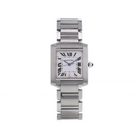 Cartier 2000 pre-owned Tank Française 28mm - White