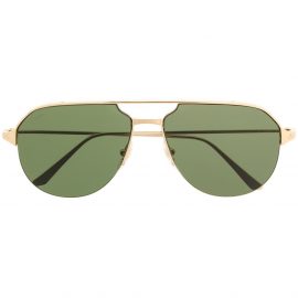 Cartier Eyewear Santos de Cartier aviator-frame sunglasses - Gold
