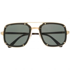 Cartier Eyewear Santos de Cartier square-frame sunglasses - Brown