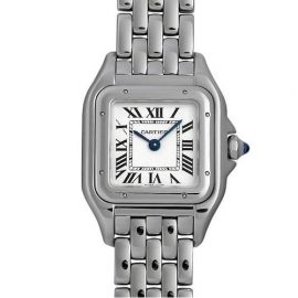 Cartier Panthere De Cartier Quartz Stainless Steel Women's Luxury Watch Panther SM, Silver