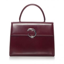 Cartier Panthere Leather Handbag, Red
